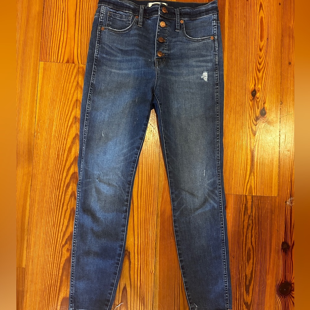 Madewell 10 inch high rise skinny jeans. Size 28
